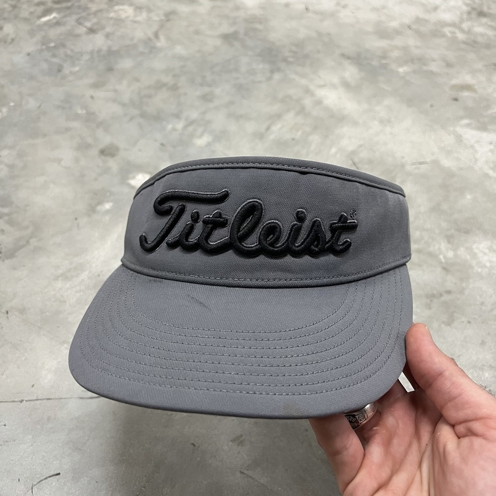 Titleist Pro V1 FJ Performance Gray Golf Visor Adjustable Strap Back Hat Cap